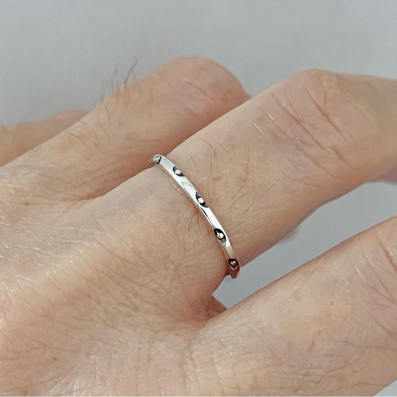 Sterling Silver Little Tiny Eternity All Seeing Eye Ring, Evil Eye Rings, Eyes - Picture 7 of 12